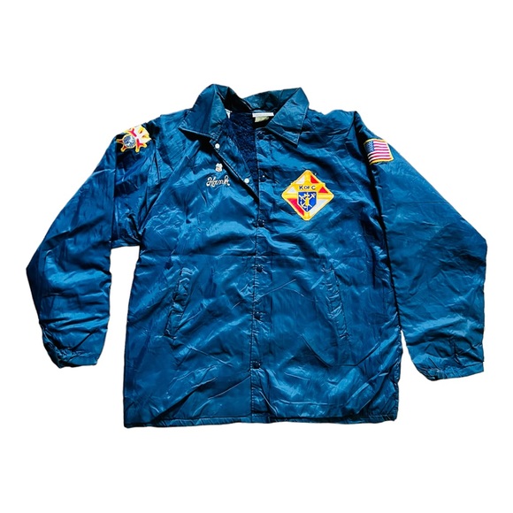 Vintage Knights of Columbus Lightweight Varsity Jacket Sz Large - Picture 3 of 3